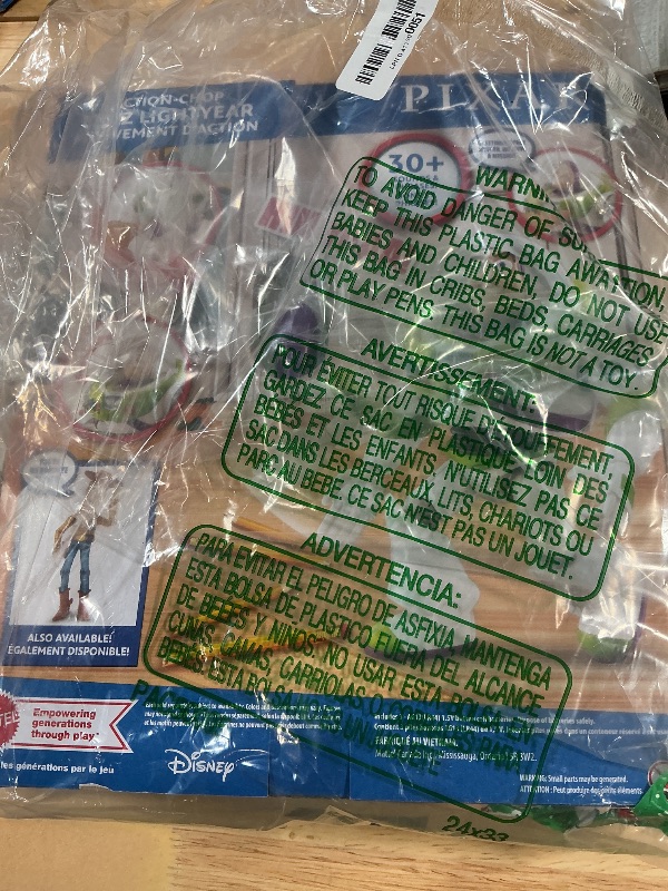 Photo 1 of **BROKEN LEG** Mattel Disney Pixar Toy Story Talking Buzz Lightyear Action Figure with Motion, Action Chop 10-inch Collectible Toy with 30+ Sounds & Phrases