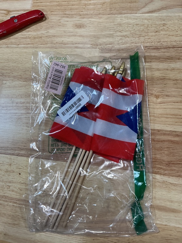 Photo 1 of ***ONLY 5***TSMD Puerto Rico Stick Flag Puerto Rican Small Mini Hand Held Flags,5x8 Inch,12 Pack