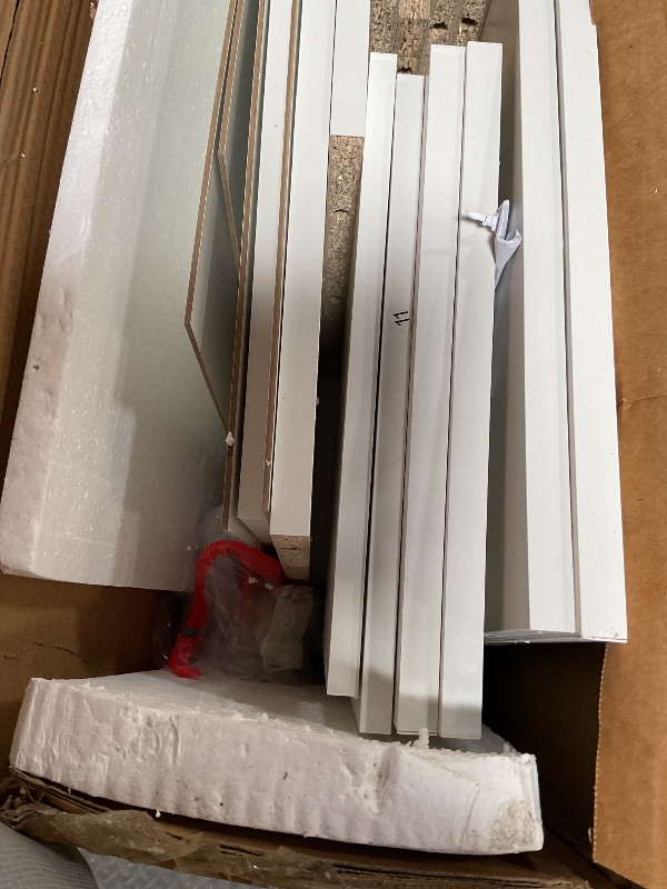 Photo 1 of *FOR PARTS ONLY* DIYART White Kids Bookshelf, Kids Bookcase with 7 Cubbies and 2 Cabinets, Freestanding Book Storage Shelves for Bedroom, Playroom, Hallway