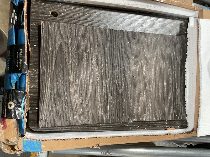 Photo 1 of *MISSING SOME ASSEMBLY SCREWS 13 OF 16 ACCOUNTED FOR* Convenience Concepts Designs2Go Monterey Stand Family Entertainment Center with Storage Cabinets and Shelves, Modern TV Console for Living Room, Office, 47.25", Gray, Black