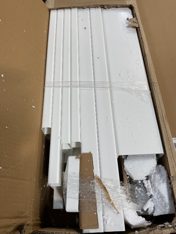 Photo 1 of 4ft H x 6ft W (1 Panel + 1 Post) No Dig WamBam Sturbridge Fence Kit, White Vinyl Picket Fence Panel, Easy DIY Installation Fence Panel Kit, Durable Outdoor Fence for Yard or Pool, BL19103