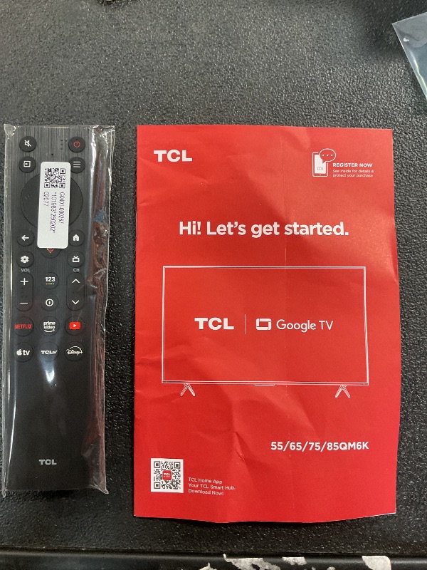 Photo 1 of *BROKEN SCREEEN TCL 65-Inch QM6K QLED 4K Smart QD-Mini LED TV with Google TV (65QM6K