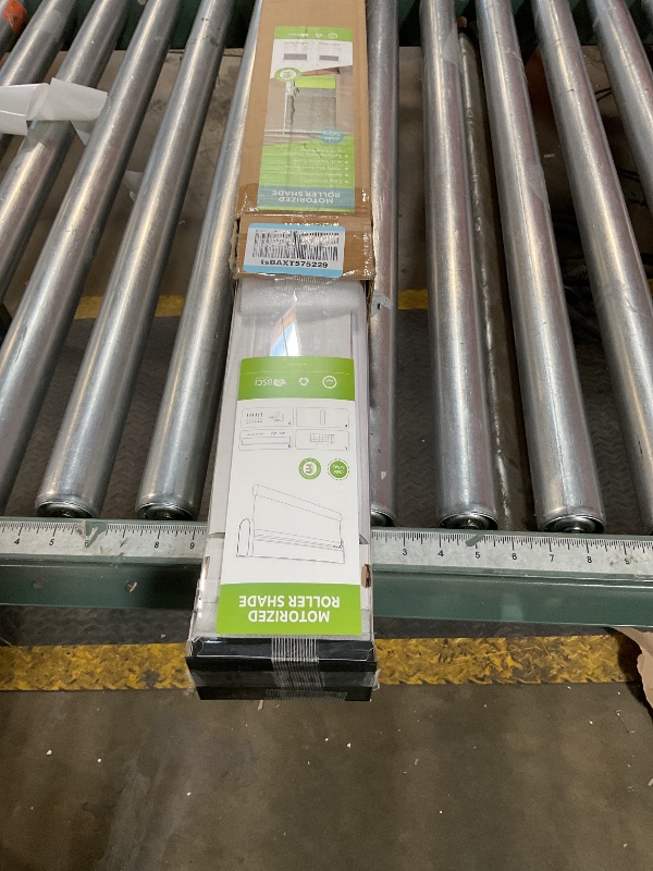 Photo 1 of ***MISSING ASSEMBLY PIECES*** Motorized Blinds with Remote, [Free Solar Panels] Cordless Smart Blinds with Valance Cover, Rechareable Blackout Electric Automatic Roller Shades for Windows White 35" W x 72" H