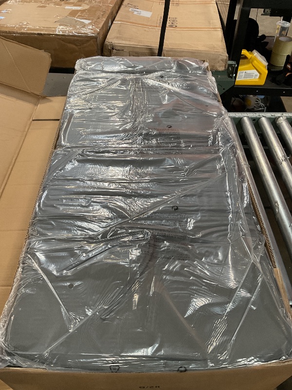 Photo 1 of **PARTIAL SET BOX 1 OF 2 ** Pamapic 2-Seat Porch Swing with All-Weather Steel Frame, Adjustable Swing Chair with Canopy, Removable Cushion and Pillow Hammock with Stand for Outside, Backyard, Porch, Poolside, Balcony (Grey)