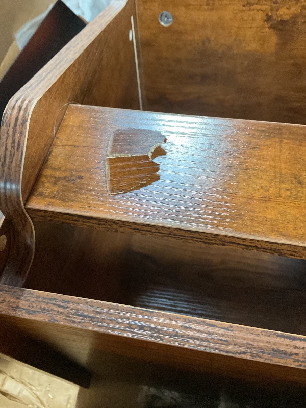 Photo 1 of ***FOR PARTS ONLY MAJOR DAMAGE*** ARTETHYS Potato Storage Bin Movable Bread Box with Lid Rustic and Wheels Onion Organizer with Grocery Section Decorative Vegetable Organization Cabinet for Kitchen