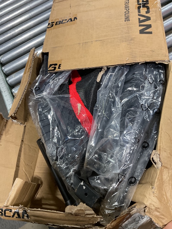 Photo 1 of **MISSING ASSEMBLY HARDWARE** BCAN 40/48" Foldable Mini Trampoline Max Load 330lbs/440lbs, Fitness Rebounder with Adjustable Foam Handle, Exercise Trampoline for Adults Indoor/Garden Workout, Black