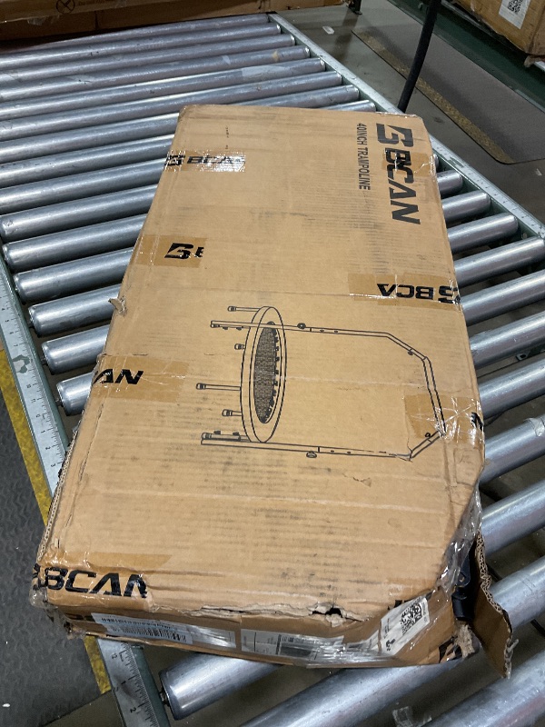 Photo 1 of **MISSING ASSEMBLY HARDWARE** BCAN 40/48" Foldable Mini Trampoline Max Load 330lbs/440lbs, Fitness Rebounder with Adjustable Foam Handle, Exercise Trampoline for Adults Indoor/Garden Workout, Black