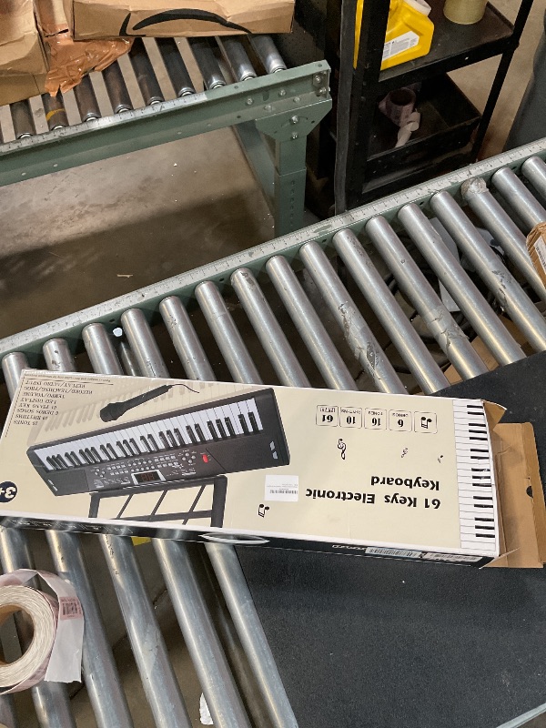 Photo 1 of 61 key piano keyboard?keyboards piano with Built-In Speaker Microphone, Sheet Music Stand and Power Supply, Portable Electronic Keyboard Piano for Beginners