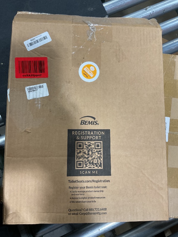 Photo 1 of ***UNKNOWN MISSING PIECES/DAMAGES*** Mayfair Cassel Slow Close Toilet Seat, Easy Clean, Non Slip Premium Wood Seat, Easy Install, Made in USA, Round, White