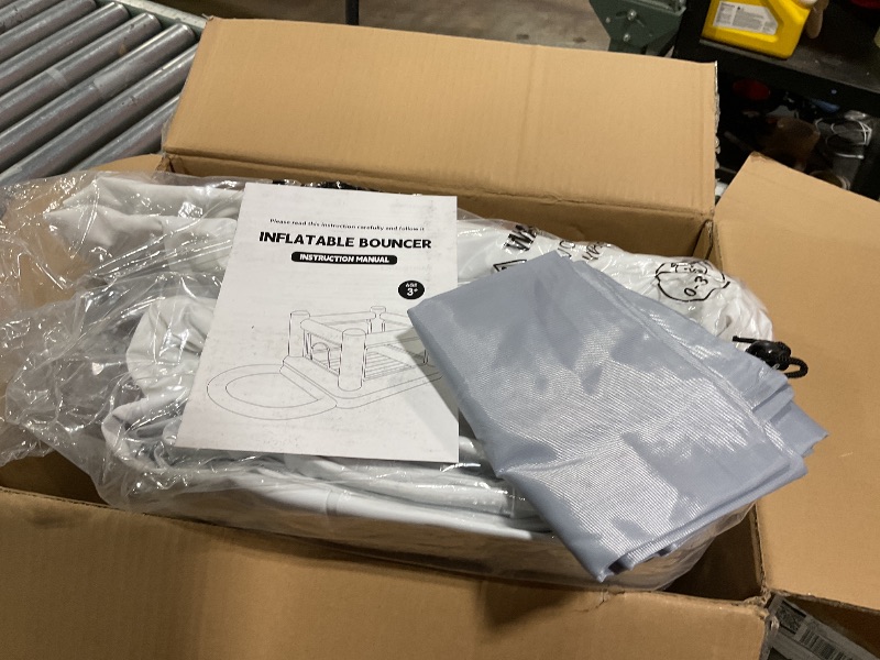 Photo 1 of * TOY ACCESORIES NOT INCLUDED * Bounce House with Ball Pit for Kids Age 3-6 Indoor Inflatable Bouncer Waterproof and Durable Material Outdoor White Bouncy Castle for 3 Toddlers with Electric Pump-Built to Last & Safety 119*59*69inch