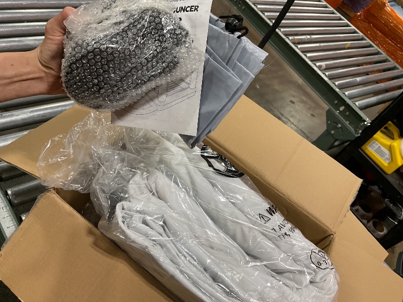 Photo 1 of * TOY ACCESORIES NOT INCLUDED * Bounce House with Ball Pit for Kids Age 3-6 Indoor Inflatable Bouncer Waterproof and Durable Material Outdoor White Bouncy Castle for 3 Toddlers with Electric Pump-Built to Last & Safety 119*59*69inch