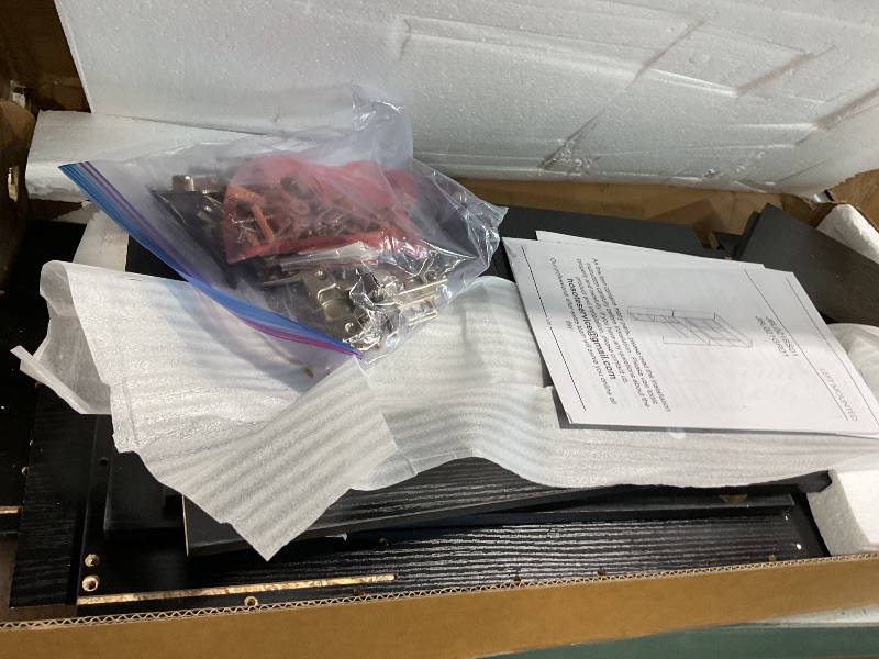 Photo 1 of ***FOR PARTS ONLY HAS DAMAGED PIECES*** Vabches Over The Toilet Storage Cabinet, Bathroom Shelf Over Toilet with Glass Doors and Adjustable Shelves, Black Freestanding Home Space Save Toilet Rack, for Restroom, Bathroom, Laundry