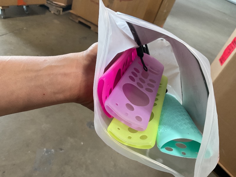 Photo 1 of (4 Pack) Silicone Protective Remote Cover Compatible with TV Stick, HD, 3rd Gen, 4K Remote Controls, Anti-Slip Remote Control Case with Lanyard(Yellow Purple can Glow in The Dark)