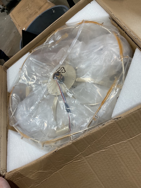 Photo 1 of * AESTHETIC LEAVES NOT INCLUDED ? * youngrender 20 Inch Gold Caged Ceiling Fan with Light, Flower Chandelier Ceiling Fan with Lights Remote Control, Frower Crystal Fandelier 6 Speeds for Girl's Bedroom, Living Room