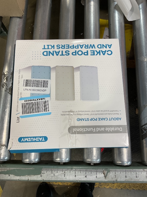 Photo 1 of 28 Holes Cake Pop Stand for Cake Pops, Lollipop Hold Stand, Cake Pop Display Holder, Candy Pop Holder with 100 Pcs Cake Pop Sticks, 100 Pcs Cake Pop Bags, 100 Pcs Gold Twist Ties(White)