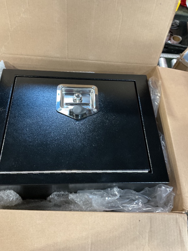 Photo 1 of 18"x 12"x 14" Underbody Truck Tool Box, 18 Inch Heavy Duty Steel Under Body Toolbox for Pick Up Truck RV, Under Mount Tool Box with T-Handle Lock and Keys, Black (18" x 12" x 14")