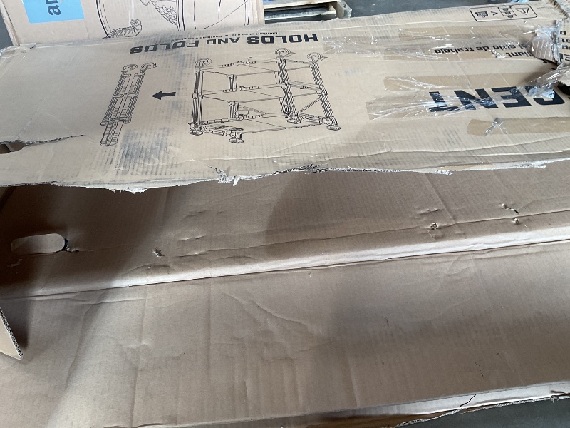 Photo 1 of * MISSING ONE WHEEL * Crescent SITERUNNER, 3 Shelf Heavy Duty Folding Jobsite Cart - 300-lb Capacity, F3SCBL