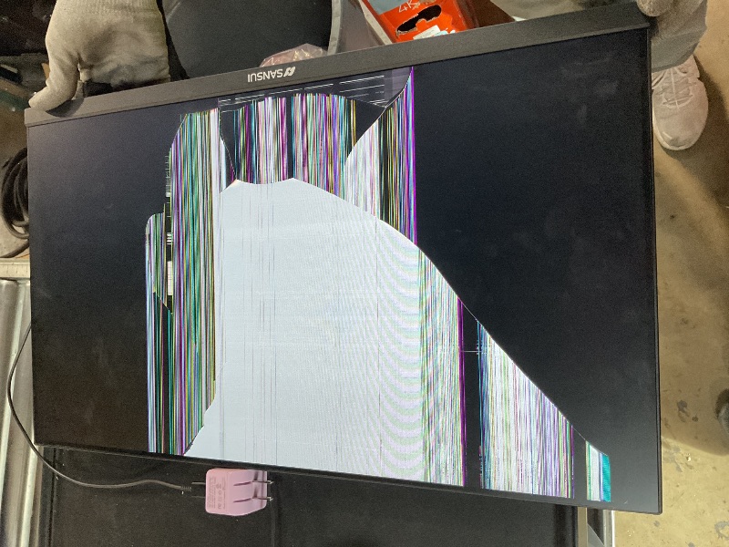 Photo 1 of * BROKEN SCREEN, SELLING FOR PARTS * SANSUI Computer Monitor 24 inch Eye Care 1080P Display HDMI,VGA Ports with 178° Viewing Angle/Frame-Less/Tilt/VESA Compatible for Office and Home