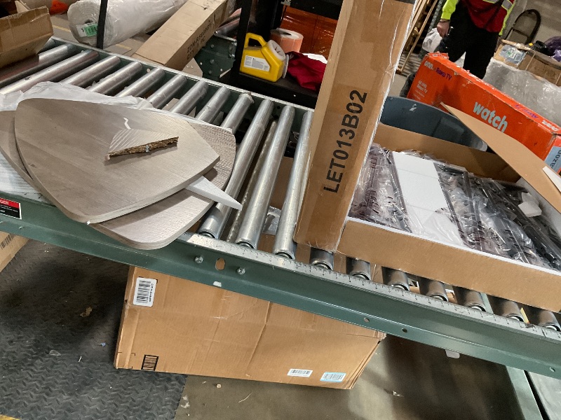 Photo 1 of * ONLY LARGER, TOP TABLE PIECE IS FULLY INTACT. * VASAGLE Nesting Coffee Tables, End Tables Set of 2 for Living Room Bedroom, Industrial Small Stacking Side Tables with Metal Frame for Couch, Heather Greige and Black ULET013B02