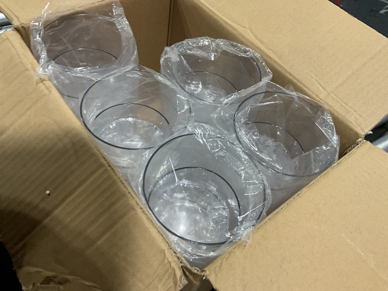 Photo 1 of * SET OF 20 ONLY * Pack Plastic Cylinder Vases, 4 6 8 10 Inch Tall Acrylic Cylinder Clear Flower Vase Set Bulk Glass Like Large Round Plastic Vases for Centerpiece Wedding Home Office