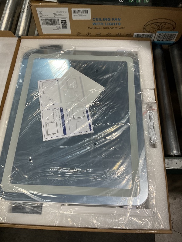 Photo 1 of **UNTESTED/UNKNOWN DAMAGES** FENNIO Vanity Mirror with Lights 22''x17'' Makeup Mirror with Lights,Vanity Mirror Touch Screen with 3-Color Lighting,Dimmable,for Vanity Desk Tabletop