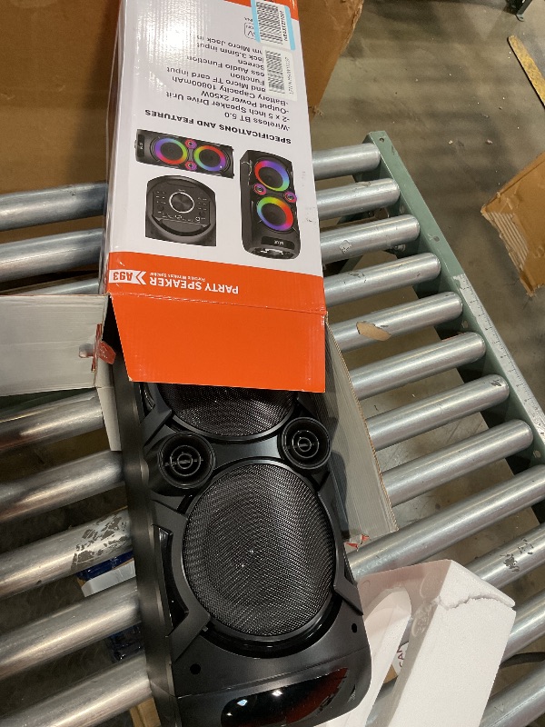 Photo 1 of ***FOR PARTS/VOLUME BUTTON BROKEN *** Portable Bluetooth Speaker 100W Big Powerful Wireless Boombox TWS Pairing Loud Stereo Sound Deep Bass Large Party Speakers with Subwoofer LED Lights for Outdoor Home Camping