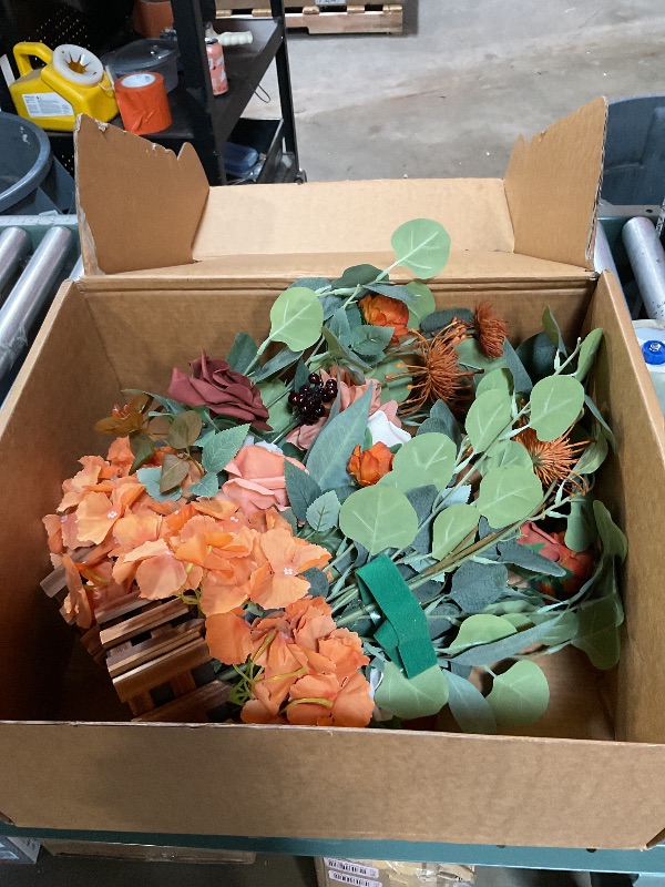 Photo 1 of **PARTIAL SET/MISSING FLOWERS*** Ling's Moment 41" Tall Fall Free Standing Artificial Flowers Arrangements 2 pcs Wedding Arch Altar Stage Decorations Sunset Terracotta For Ceremony Reception Church Backdrop Outdoor Aisle Floral Party