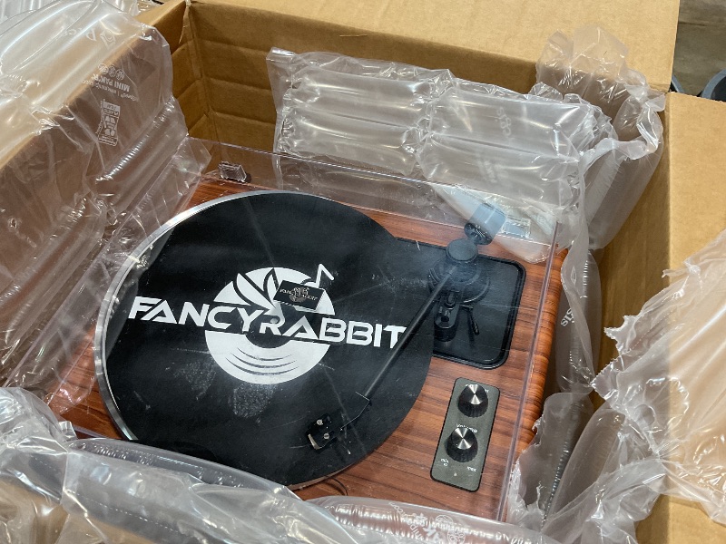 Photo 1 of * BROKEN CLASP, UNSURE WHERE IT BELONGS * Record Player with Speaker, Vinyl Record Turntable with Magnetic Cartridge for Home Decoration and Entertainment, Vinyl Record Player Suitable for Christmas or Birthday Gift (Rosewood)