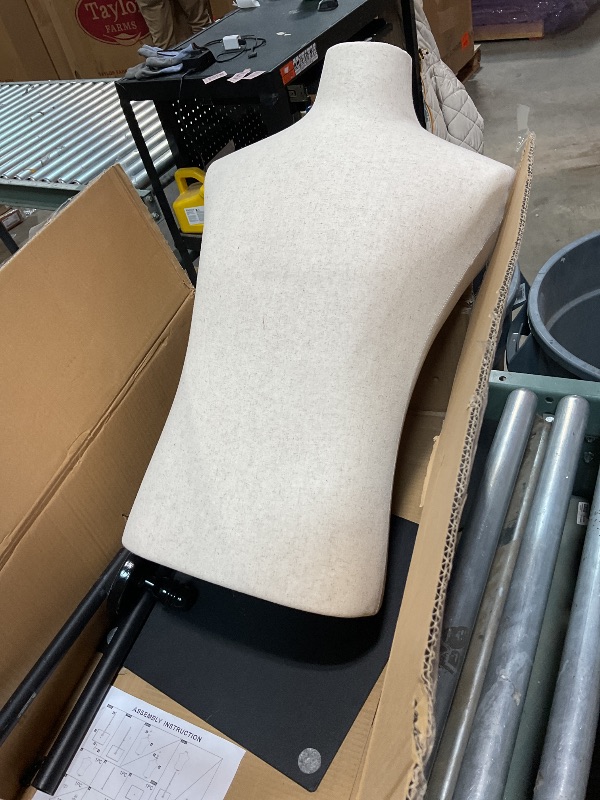 Photo 1 of * MALE FORM, ONLY CHEST, BLACK STAND * *DamyTroso Female Mannequin Torso, Dress Form for Sewing 55-71Inch Height Adjustable Women Model, Mannequin Body High Stability Gold Metal Stand for Clothing Dress Jewelry Display