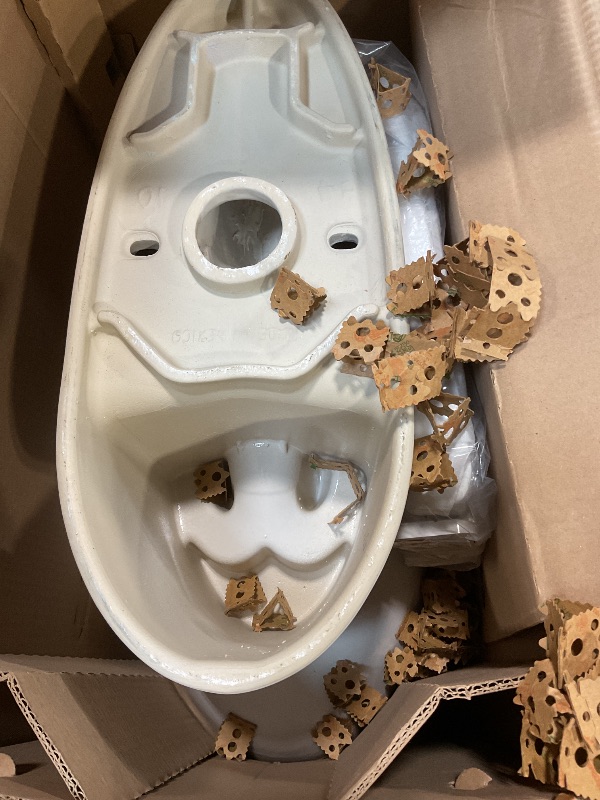 Photo 1 of **SELLING FOR PARTS AS PARTIAL SET. CRACKED LIP ON BACK. MISSING TANK**American Standard 2403128.020 Cadet 3 One Piece Compact Toilet, Left Hand Trip Lever, White