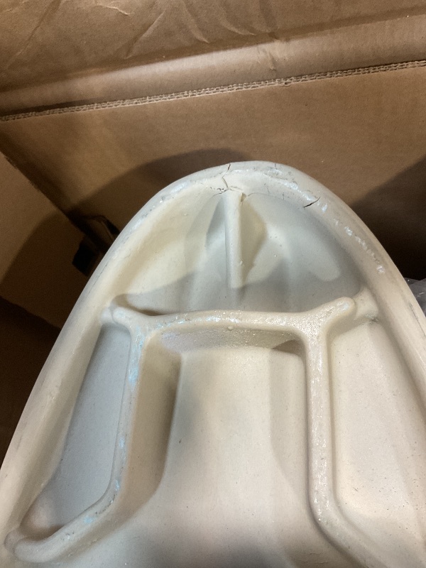 Photo 1 of **SELLING FOR PARTS AS PARTIAL SET. CRACKED LIP ON BACK. MISSING TANK**American Standard 2403128.020 Cadet 3 One Piece Compact Toilet, Left Hand Trip Lever, White