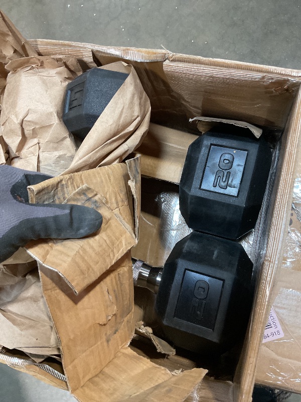 Photo 1 of **SCUFFS**CAP Barbell 50lb Coated Hex Dumbbells, 5x2 20x2, Part of 150lb Set