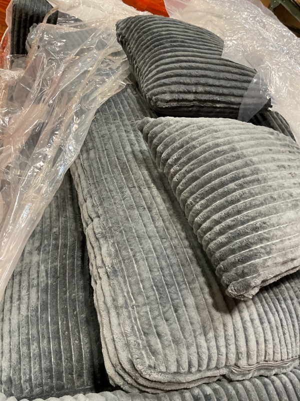 Photo 1 of **DIRT FROM TRANSPORT **NLDD Convertible Sofa Bed, Pull Out Boneless Couch Loveseat Floor Sofa Bed with Pillows, 2-Seater Folding Sofa Loveseat Boneless Couch for Living Room, Bedroom, Apartment, Office (Grey)