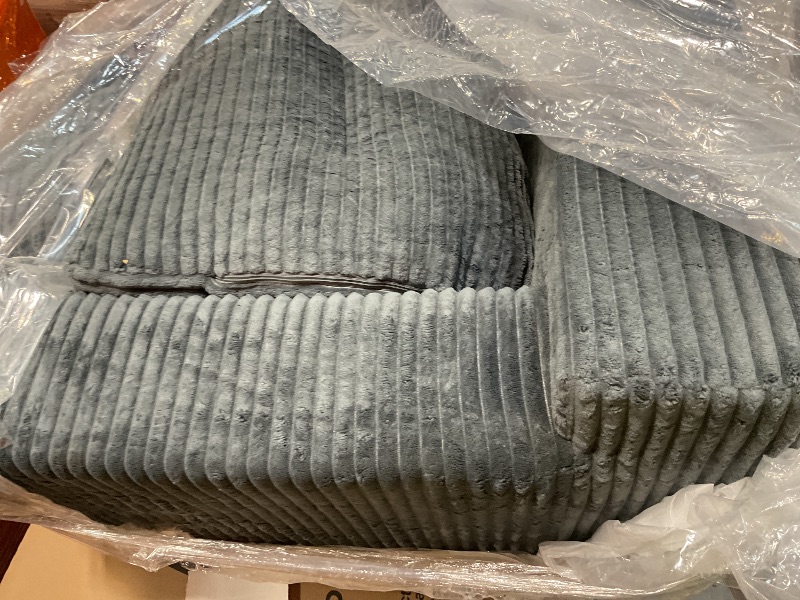 Photo 1 of **DIRT FROM TRANSPORT **NLDD Convertible Sofa Bed, Pull Out Boneless Couch Loveseat Floor Sofa Bed with Pillows, 2-Seater Folding Sofa Loveseat Boneless Couch for Living Room, Bedroom, Apartment, Office (Grey)