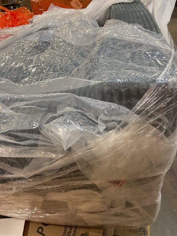 Photo 1 of **DIRT FROM TRANSPORT **NLDD Convertible Sofa Bed, Pull Out Boneless Couch Loveseat Floor Sofa Bed with Pillows, 2-Seater Folding Sofa Loveseat Boneless Couch for Living Room, Bedroom, Apartment, Office (Grey)