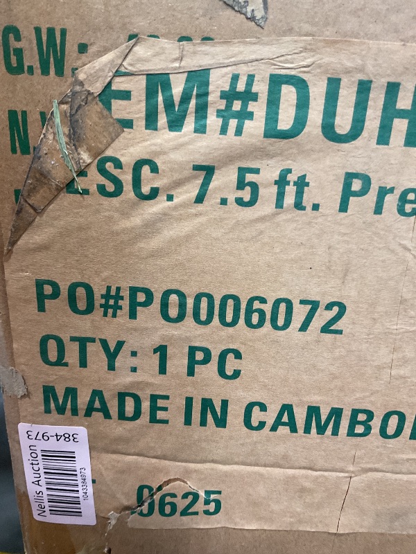 Photo 1 of ***LIGHTS UNTESTED/UNKNOWN DAMAGES**** National Tree Company 7.5 ft Pre-Lit Dunhill Fir Artificial Christmas Tree, 750 Clear Lights, 2,514 Tips, Includes Stand, Green