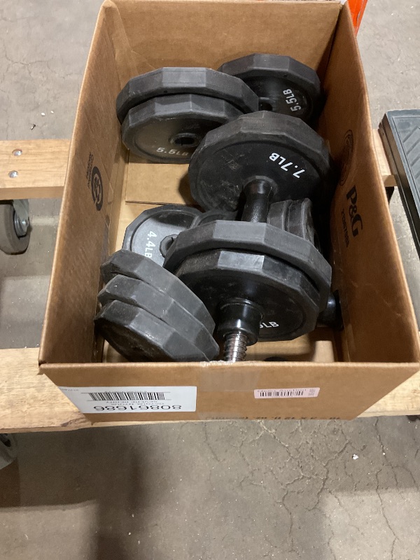 Photo 1 of **DIRT AND SCUFFS**Dumbbell set