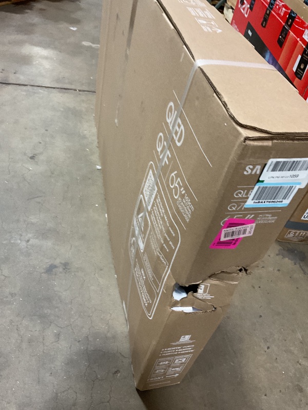 Photo 1 of **SELLING FOR PARTS. MAJOR DAMAGE TO SCREEN**Samsung 65-Inch Class QLED Q7F Series Samsung Vision AI Smart TV (2025 Model, 65Q7F) Quantum HDR, Object Tracking Sound Lite, Q4 AI Gen1 Processor, 4K upscaling, Gaming Hub, Alexa Built-in