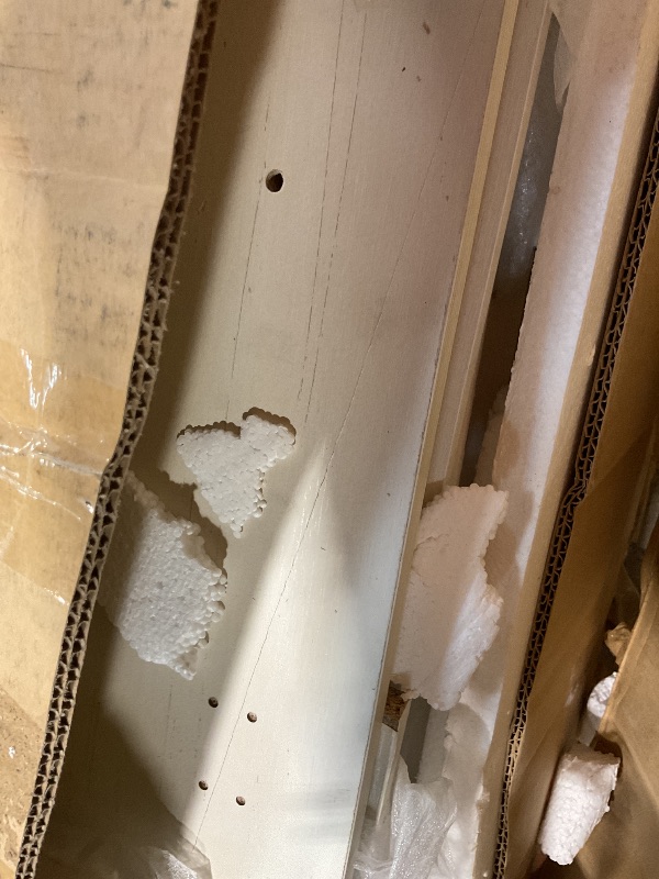 Photo 1 of **FOR PARTS/DAMAGES PIECES** Marsail Sideboard Buffet Cabinet with Storage, 55" Farmhouse Kitchen Buffet Bar Table 4 Door Storage Cabinets for Dining Room Furniture, Wood White