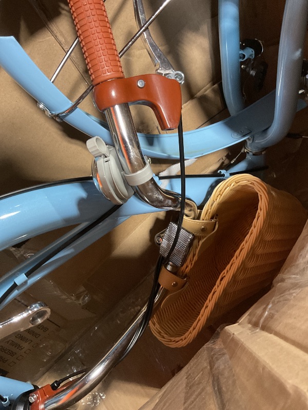 Photo 1 of **SELLING FOR PARTS. MISSING PEDALS. MISSING HARDWARE. BROKEN CHAIN**YITAHOME 26 Inch Beach Cruiser Bike for Women, 7 Speed Commute Bicycle for Adults, Women Bike with Adjustable Seat & Basket, Multiple Color