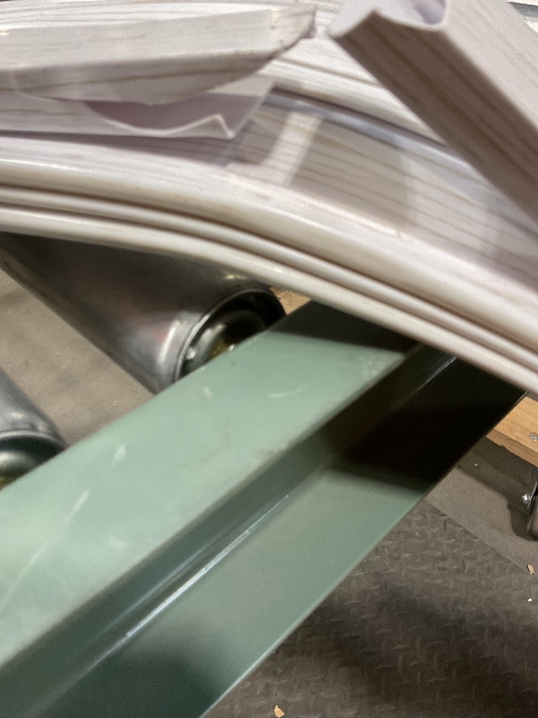 Photo 1 of **SELLING FOR PARTS. MAJOR DAMAGE. ONE PIECE BROKEN IN HALF. ** LTL Home Products Via 36 by 80 Inch Vinyl Panel Single Folding Accordion Door with Flexible Hinges for Home and Office Interiors, White Mist