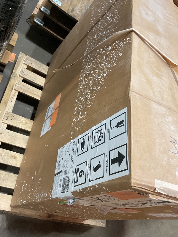 Photo 1 of **DIRTY BOX**Spring Mill Cabinets Lonsdale 48-Inch Single-Sink Bathroom Vanity with White Top, Soft-Close Cabinet, 6 Drawers, 48.5" W x 18.75" D, Gray