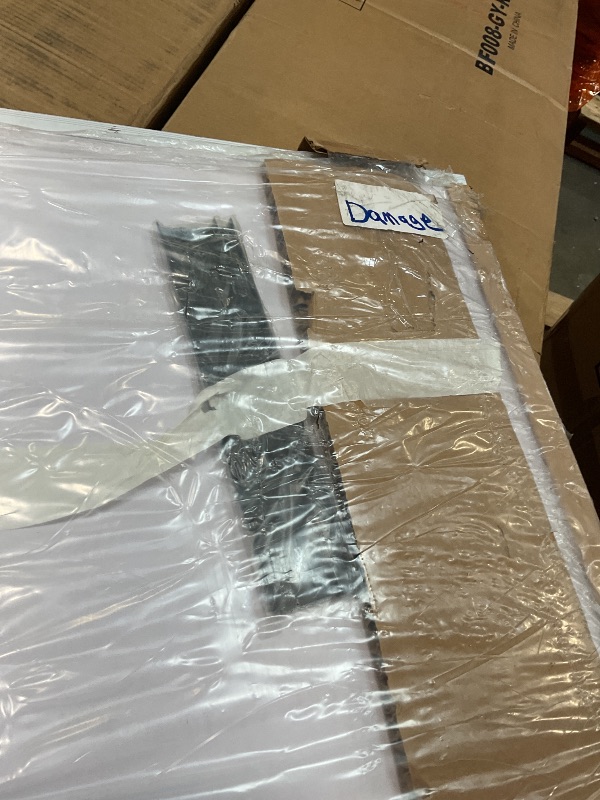 Photo 1 of **SCRATCHES ON FRAME. DIRT. CRACK IN MIDDLE. **VIZ-PRO Magnetic Dry Erase Board, 96 X 48 Inches, Foldable Wall-Mounted Whiteboard with Silver Aluminum Frame & Marker Tray for School Office and Home 8' X 4'