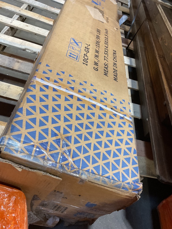 Photo 1 of **TRANSPORT SCUFFS AND SCRAPES**Shintenchi Carport 10' x 20' Heavy Duty Portable Garage, Car Port Canopy with Side-Opening Removable Door & Roll-Up Windows, Car Canopy for Truck, Boat, Motorcycle, Grey