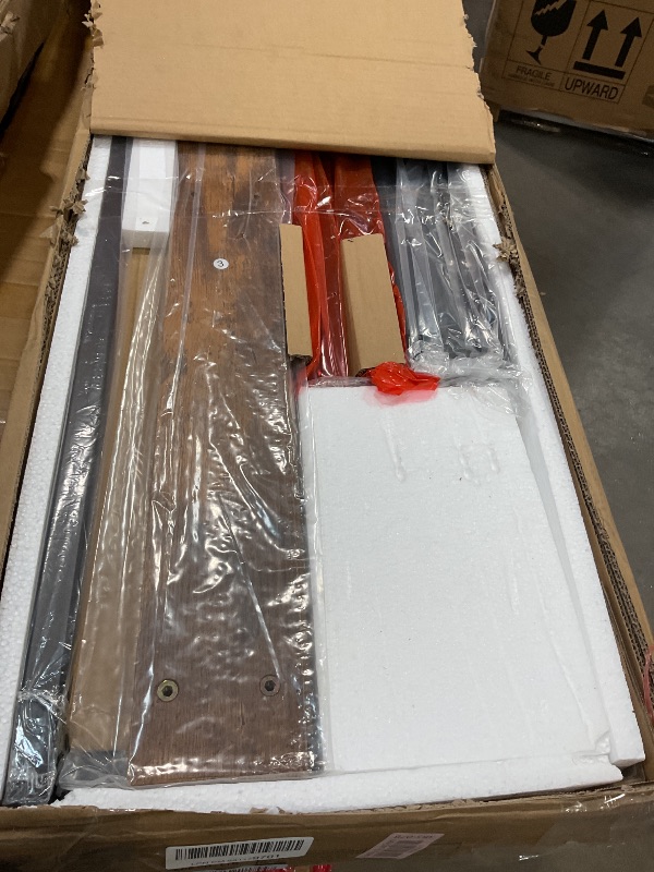 Photo 1 of **MISSING ASSEMBLY HARDWARE** LIKIMIO Twin Bed Frames,Storage Headboard with Charging Station,Solid and Stable, Noise Free, Easy Assembly,No Box Spring Needed