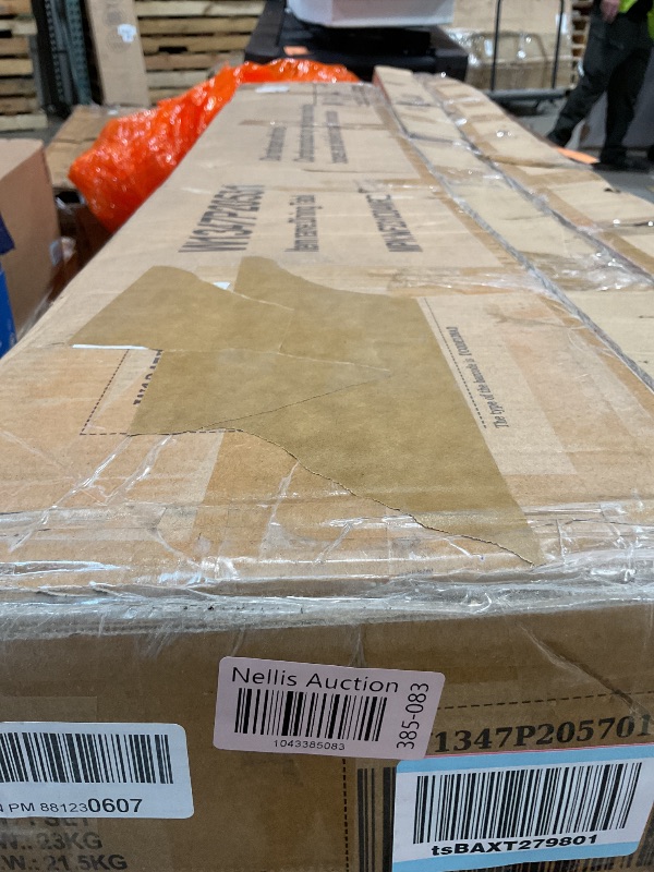 Photo 1 of **MISSING TABLETOP PIECE BOX 1 OF 2 ** Zevemomo 63"-78.7" Expandable Dining Table, 6-10 Farmhouse Kitchen Table, Extendable Dining Table, Rectangular Kitchen Table with Metal Track, Tapered U-Shaped Legs for Dining Room, Office-Oak