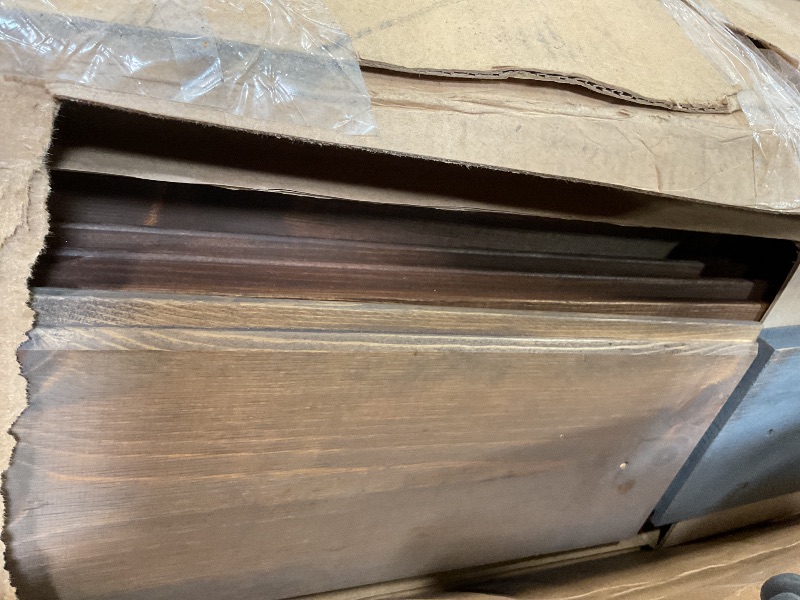 Photo 1 of **DARKER COLOR THAN PICTURE**SMARTSTANDARD 60in x 96in Sliding Barn Door with 10ft Barn Door Hardware Kit Included, Unfinished Solid Spruce Wood Door, Assembly Required, DIY, Stainable, Natural