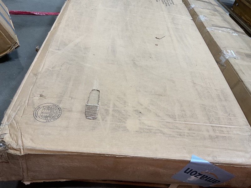 Photo 1 of ***DAMAGE SURFACE ALSO MISSING ASSEMBLY HARDWARE*** Sauder Palladia Executive Desk, 29.5"D x 65.1"W x 29.61"H, Vintage Oak finish