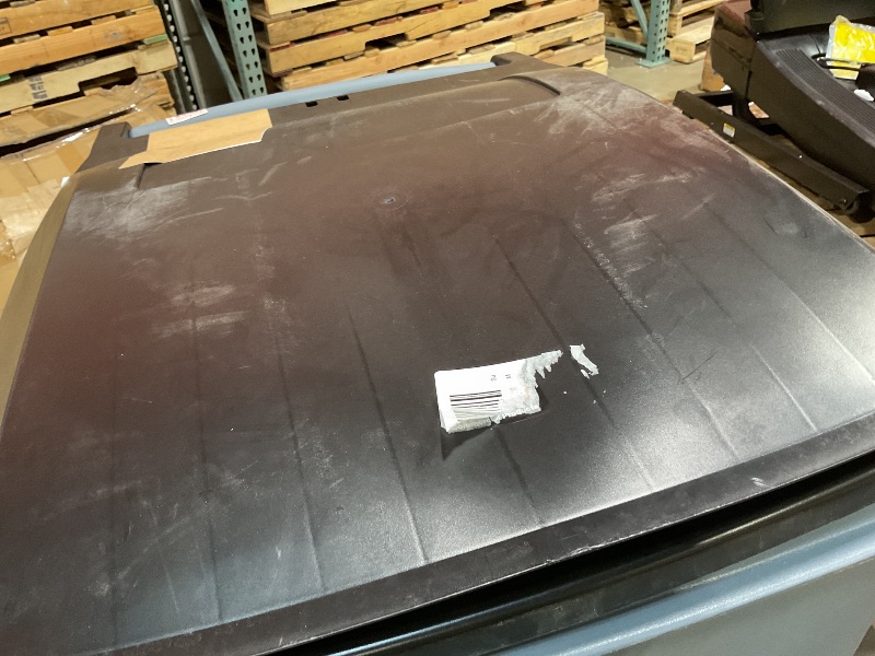 Photo 1 of **DIRT. SCUFFS. LID IS HARD TO CLOSE**Rubbermaid Commercial Products BRUTE Rollout Trash/Garbage Can/Bin with Wheels, 95 Gal, Gray, for Restaurants/Hospitals/Offices/Back of House/Warehouses/Home