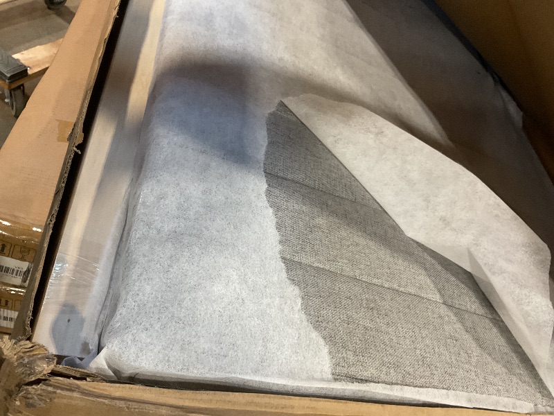 Photo 1 of **CUT ON THE CORNER**KEIKI Queen Size Linen Upholstery Daybed with 2 Drawers, Modern Tufted Corner Sofa Bed Frame with Solid Wooden Slats, Easy Assembly, No Box Spring Required, for Living Room, Bedroom, Grey